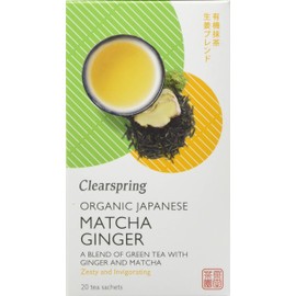 Clearspring Organic Japanese Matcha Ginger, Green Teabags, Pack of 4, 0.316 kg