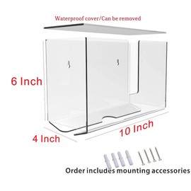 Cq acrylic Wall Mount Paper Towel Dispenser with Lid,Clear Folded Paper Towel Holder for Bathroom Toilet and Kitchen,Suitable for Z-fold, C-fold or Multi-Fold Paper Towels,Pack of 1