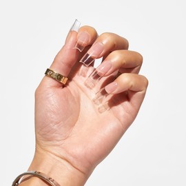 Notpolish PRESS X Soft Gel Nail Extensions - Medium Natural Square Nail Tips - Pre-Shaped Fake Nails for Easy Application - Durable, Break-Resistant Press On Nails with 14 Sizes (630 Pieces)