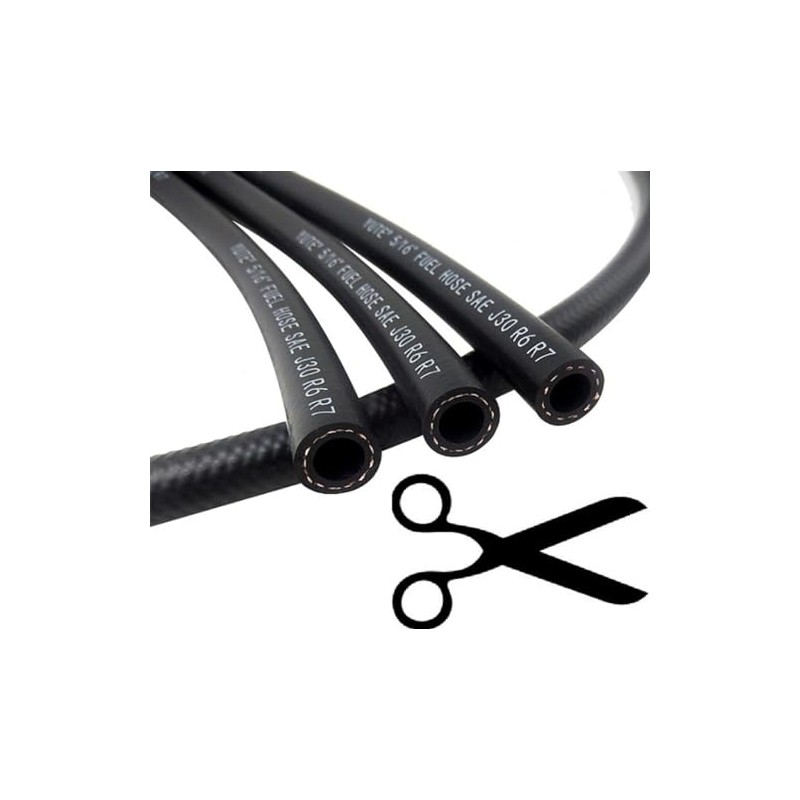 MAIL MORE Fuel Pipe - Braided Rubber Petrol/Diesel/Water Hose -