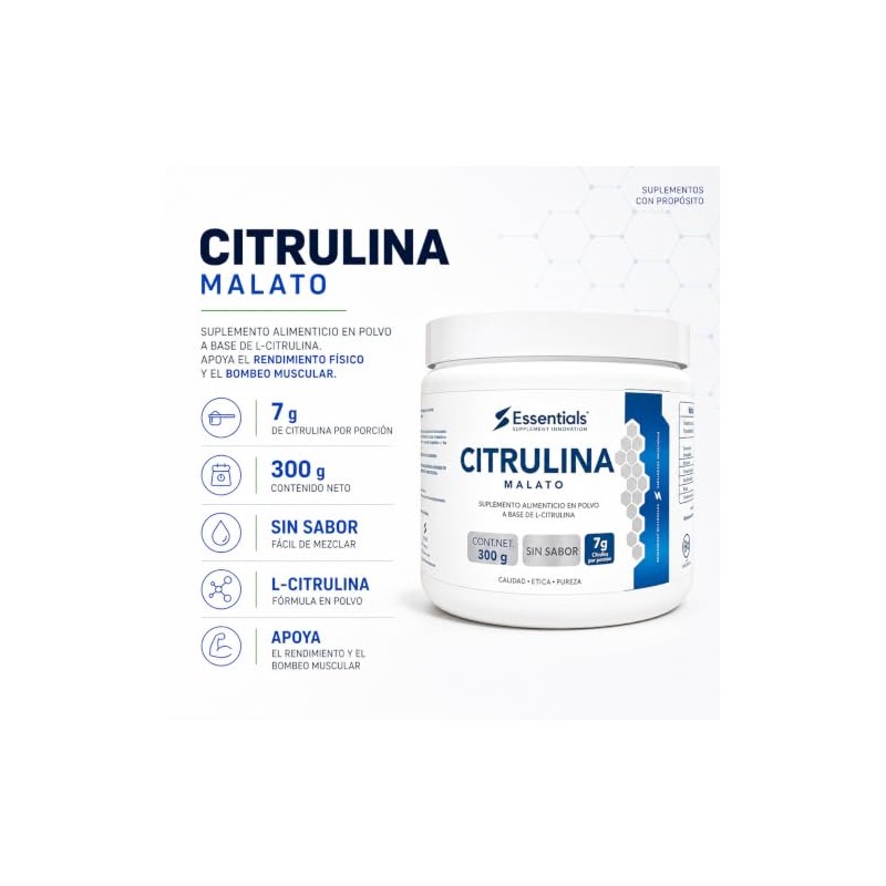 Essentials Innovation Citrulina 300 Por Porción Libre Azucares
