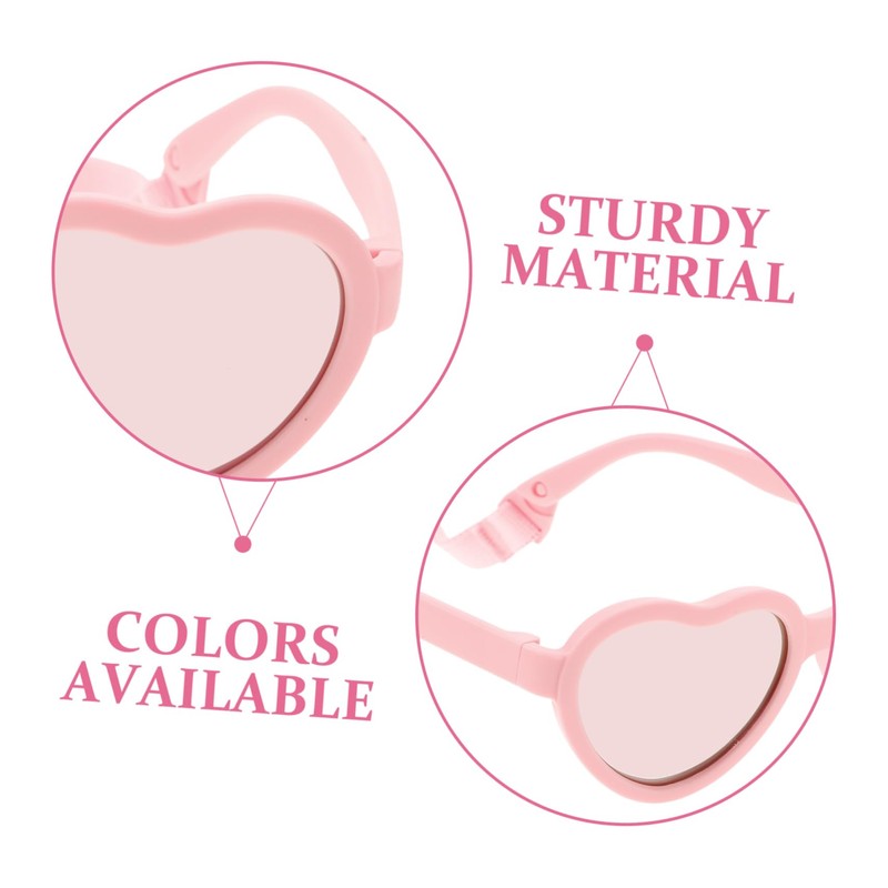 BESPORTBLE Heart Shaped Polarized Sunglasses with Strap UV Protection for