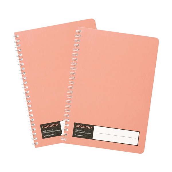 Maruman N479-39 Cocochi Ring Notebook, A5, Light Orange, Set of