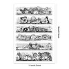 GLOBLELAND Vintage Collage Border Bookmark Clear Stamps Retro Background Bookmark