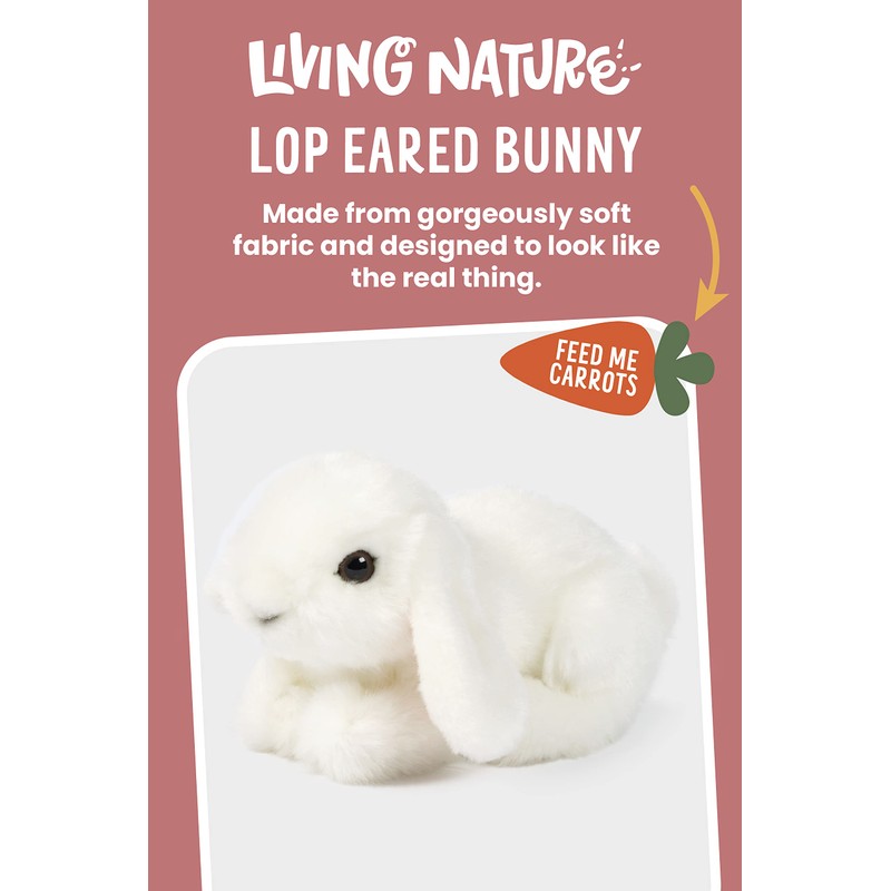 Living Nature Stofftier - Kleines Kaninchen weiß (16cm)