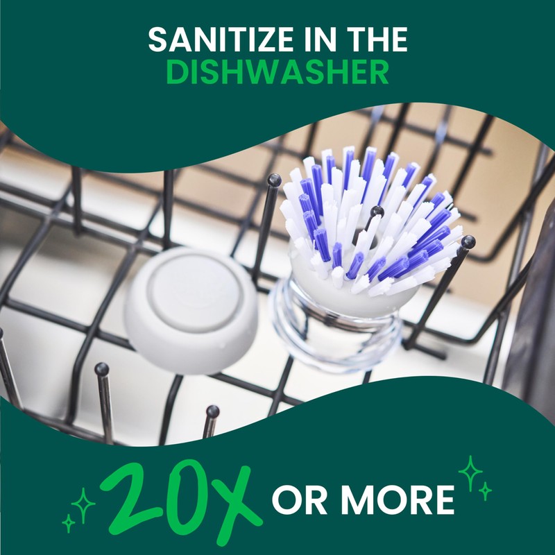 Scotch-Brite Odor Resist Soap Dispensing Palm Brush, Reusable Scrub Brushes