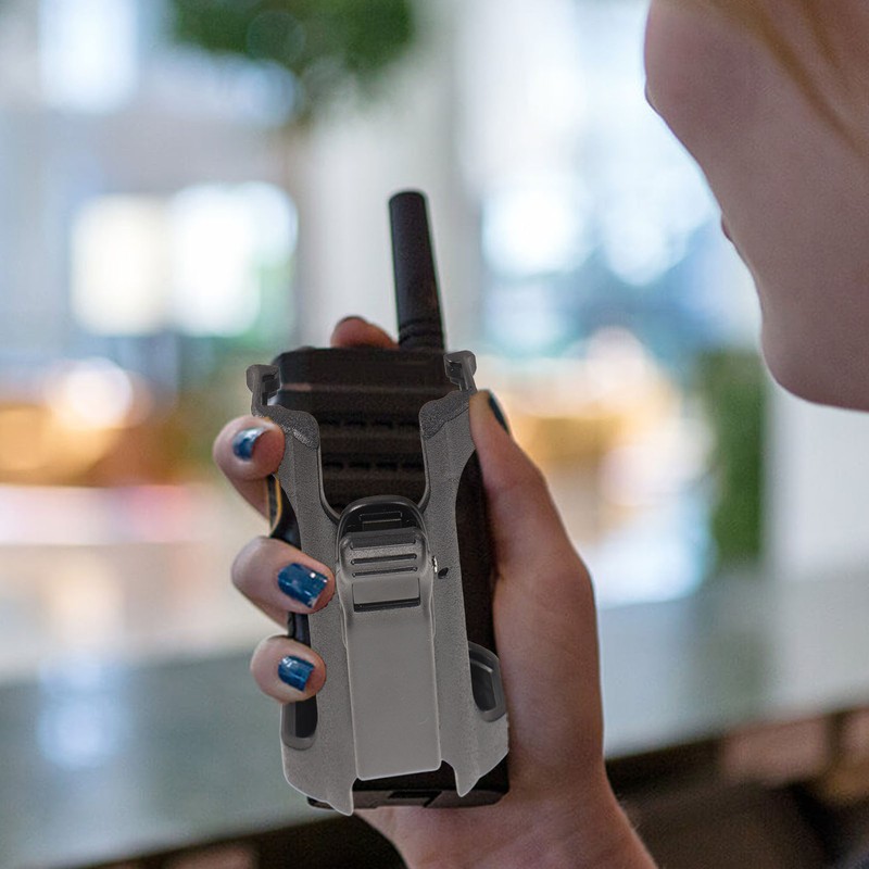 Walkie Talkie Carry Holder 90 Degree Rotating Back Clip Holder