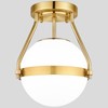 Lakumu Globe Semi Flush Mount Ceiling Light, Mid Century Ceiling
