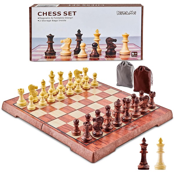 Magnetic Travel Chess Set 12 Inches Folding Chess Board with