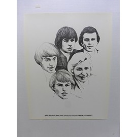 Paul Revere and the Raiders 1960's Rare Oop Poster 17"x22"
