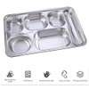 AIYoo 2 Pack Stainless Steel Divided Dinner Plates,Unbreakable Large Control