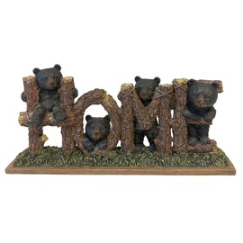 De Leon Collections Wildlife Home Décor Statue, Nature Tabletop Figurine, 10 Inch Polyresin, Home Bears