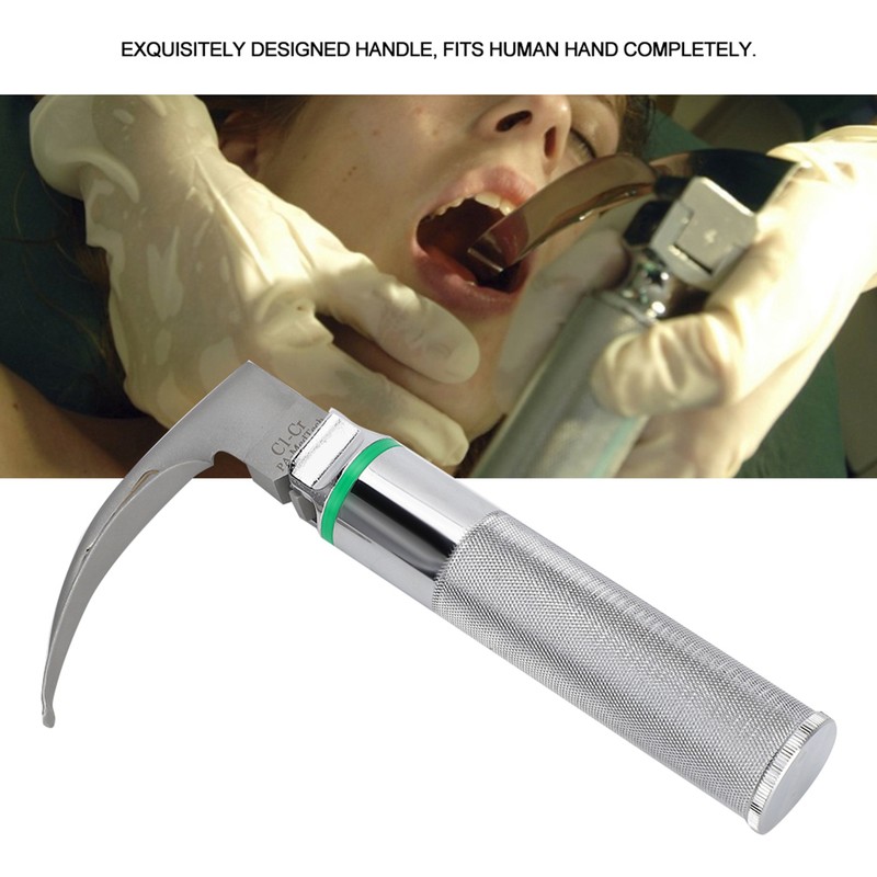 Stainless Steel Diagnosis Laryngoscope Set Adult Children Throat Detection Tool