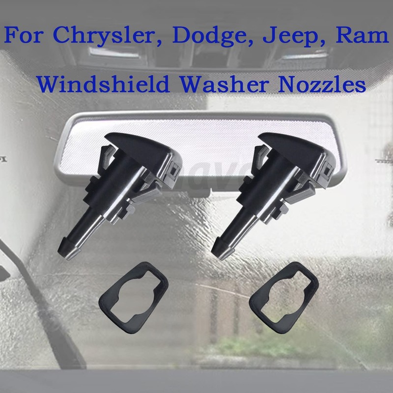 Amavoler Windshield Washer Nozzles Kit Replacement Fit Chrysler, Dodge, Jeep,