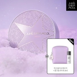 Jung Saem Mool 라벤더퍼플에디션 에센셜 스킨 누더 쿠션(본품+리필) + 블러쉬 파우치 + 물크림라이트 8ml Lavender Purple Edition Essential Skin Nudere Cushion (Main Product + Refill) + Blush Pouch + Water Cream Light 8ml