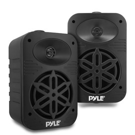 PyleUsa Indoor Outdoor Speakers Pair - 500 Watt Dual Waterproof 5.25” 2-Way Full Range Speaker System w/ 1/2” High Compliance Polymer Tweeter - in-Home, Boat, Marine, Deck, Patio, Poolside (Black)