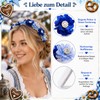 Women's Flower Headband Dirndl - Blue Oktoberfest Accessory Set