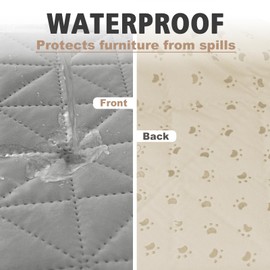 Ameritex Sofa Cover Waterproof for Seats Couch Cover for Dogs Pet Couch Cover Velvet for Chair Loveseat Sofa Machine Washable