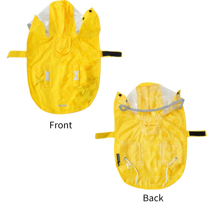 Waterproof Dog Raincoat, Adjustable Reflective Lightweight Pet Rain Clothes with