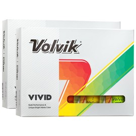 New Volvik Vivid Multi-Performance and 3-Piece Construction Unique Bright Matte Color Finish Golf Ball. 2 Dozen (Assorted)