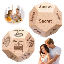 Valentines Day Gifts for Him Her, Date Night Dice Couples Gift Ideas Food Decision Dice Games, Dinner Decider Dice, Anniversary Birthday Valentines Day for Husband Wife Boyfriend Girlfriend Women Men