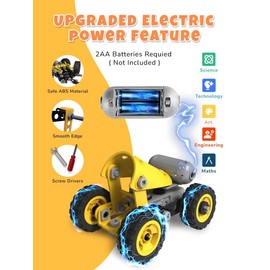 STEM Toys for 5 6 7 8+ Year Old Boy, 10 in 1 Building Toys for Kids Ages 4-8 5-7 6-8, Educational Engineering Construction Science Kit for Boys 4-6 4-7, Creative Games Fun Birthday Christmas Idea Gift