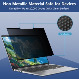 KiimLaa Sichtschutzfolie für 13,3 Zoll Laptop, Anti Blaulicht Blendschutz Blickschutzfolie, Nano-Hafttechnik Abnehmbarer Sichtschutz Privacy Filter Displayschutz für 13,3" 16:10