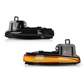 LESAUCE LED Side Mirrors LED Sequential Dynamic Smoked Lens Turn Signal Lights for 2016-2023 Toyota Tacoma, 2017-2024 RAV4 XA50, 2020-2024 Highlander XU70, Pack of 2