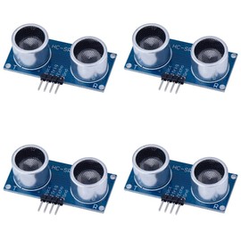 CUQI Ultrasonic Module Distance Measuring Sensor Module Kit, Transmitter and Receiver Module Compatible with DIY Robot Car/Raspberry Pi 4B, 3B+, 3B (4PCS)…