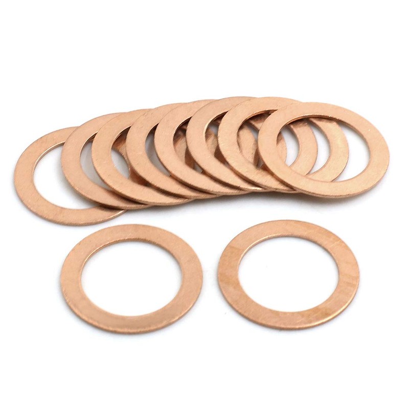 10 Pcs 22 mm Inner Diameter Flat Copper Washers Parts