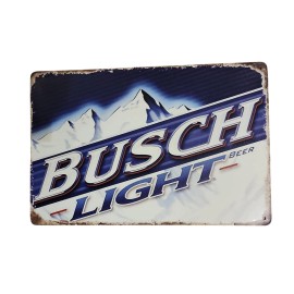 Budweiser Busch Light Vintage Style 11.5x8 Tin Metal Bar Sign Poster Man Cave Collectible