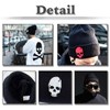 White Fang CZ473 Skull Rock Beanie, Knit Hat, Fashionable, Outdoor,