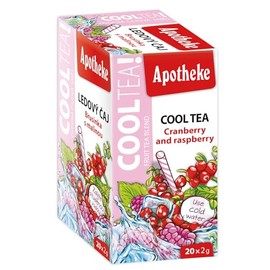 Apotheke COOLTEA Cranberry with Raspberry| Tea Bags 20x2 g | Fruit mixture for preparing cold tea