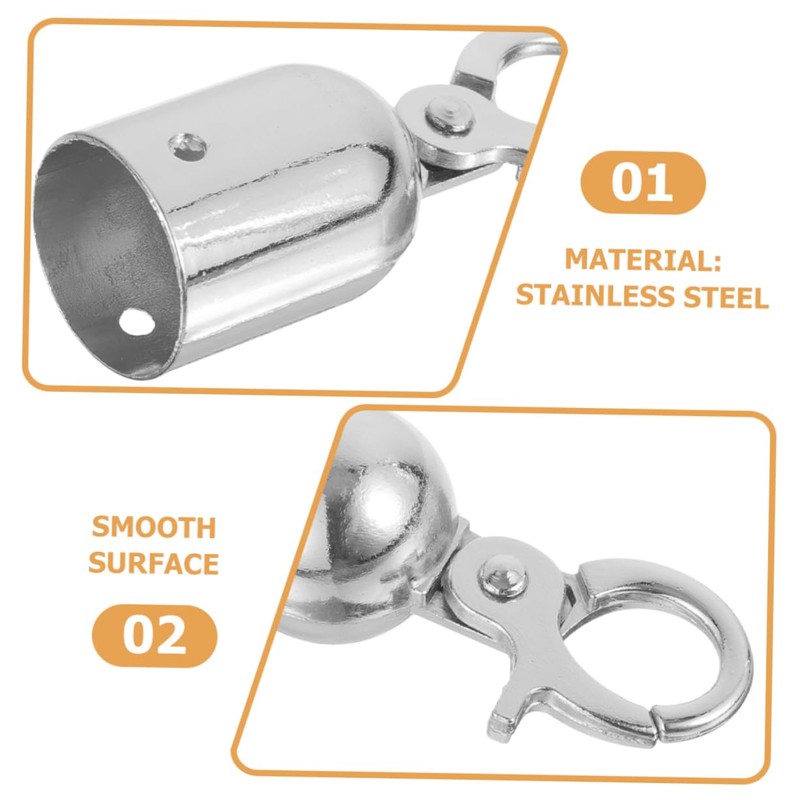 DOITOOL Set of 2 Decking Rope Fittings Rope End Snap