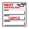 for Oil Change Sticker Static Cling, Clear Stickers 120 Pcs