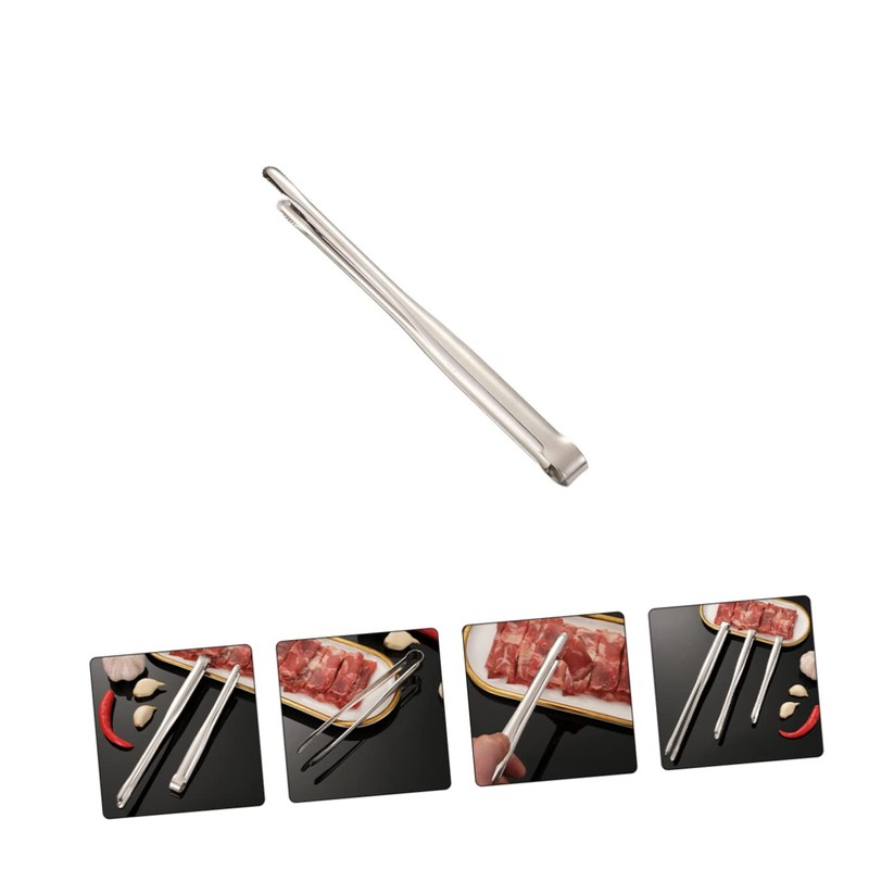 ULTECHNOVO 2Pcs Stainless Steel BBQ Tongs Reusable Kitchen Serving Clips