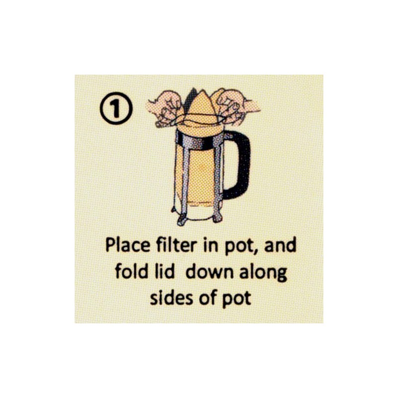 Caffi Paper Coffee Filters for 4 to 8 Cup French