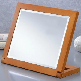 Unbranded 8" Tall Polyresin adjustable Make-Up Mirror Walnut finish