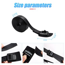 JNNJ 2 Pieces Car Roof Rack Lashing Straps, Car Trailer Tie down Straps Lashing Strap, Car Tensioning Straps Luggage Cargo Kayak Surfboard Tie Belt, for Bicycle, Motorcycle, Luggage Packs, Camping