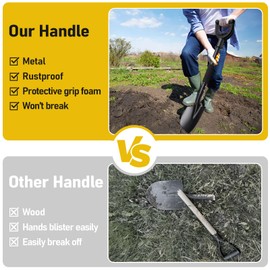 DIOVPLX Shovel, Garden Shovel for Digging, 31 inch Small Shovels Heavy Duty Portable Mini Spade with Curved D-Handle for Gardening, Digging, Camping, Car, Kids Sand Beach Shovels
