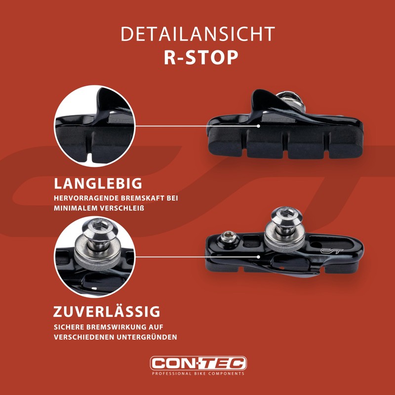 CONTEC Brake shoe cartr RD-stop road black