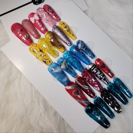[Handmade nail tips] special.Flave in Asterum - Lipstick / [수제네일팁] special. 플레이브 in 아스테룸 - 립스틱