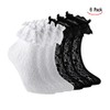 Gearmax 6 Pairs Vintage Ankle Socks Lace Ruffle Frilly Socks
