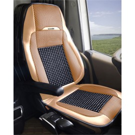 Vyonix Tan Beaded RV Seat Covers for Captain Chairs – Breathable Comfort for Class A/B/C Motorhomes – Universal Fit (2 Units)