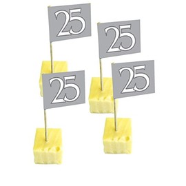 Folat 07796 25th Birthday/Anniversary Party Picker, Silver