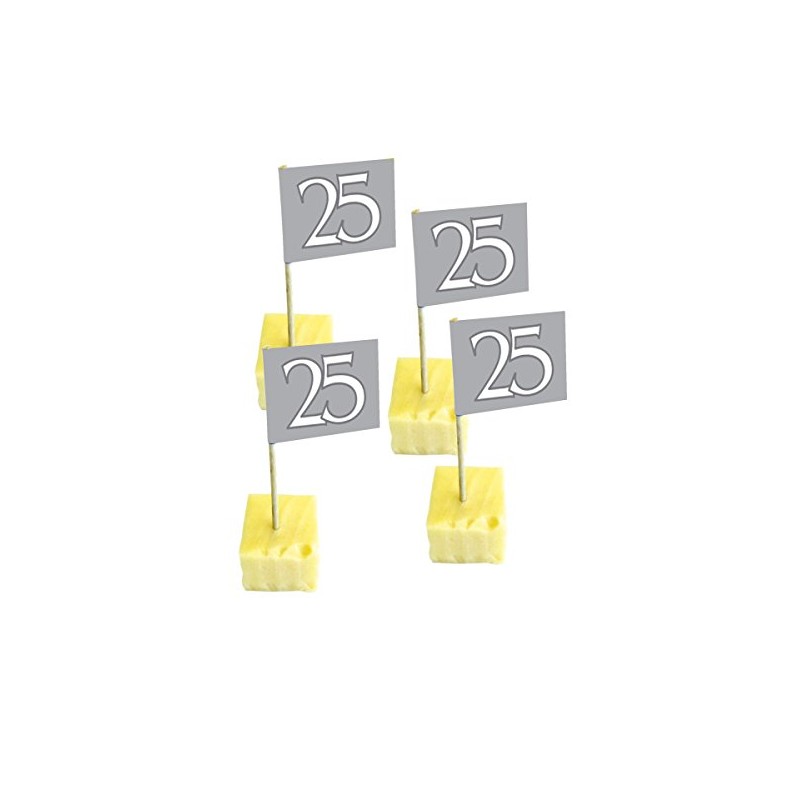 Folat 07796 25th Birthday/Anniversary Party Picker, Silver