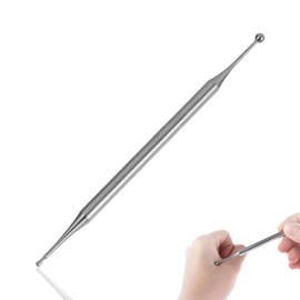Doppelkopf-Gesichtsreflexzonen-Tool - Akupunkturstift aus Edelstahl für Gesicht & Körper, tragbare Akupressur-Massage-Sonde, Spannungsentlastung, Kopfschmerzlinderung & Tiefengewebetherapie,