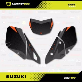 Factory EFX Gray Orange Shift Graphics Kit fit Suzuki DRZ400SM Drz400s drz400 Supermoto DRZ