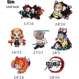 Iron on Patches for Clothing,19 pieces Anime Patches Embroidered Applique Patches Sew on Iron on Patches Fabric Repair Patches for Kids Adult Clothes Jeans Jackets Hats Shoes Backpacks