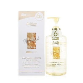 Ashley Shine - Suero de niacinamida hidrata el cuidado de la piel 2 en 1 para cara y cuerpo, suero iluminador para manchas oscuras, cuerpo, líneas fin